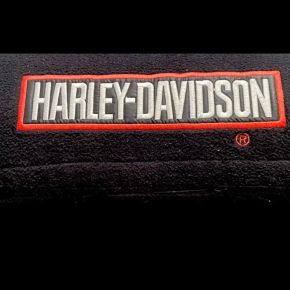 Harley Davidson 100th Anniversary 60" x 60" Black Fleece Throw Blanket - Picture 2 of 5